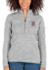 Main image for Antigua USWNT Womens Grey Fortune 1/4 Zip Pullover