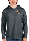 Main image for Antigua Milwaukee Brewers Mens Charcoal Absolute Long Sleeve Hoodie