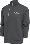 Main image for Antigua Baltimore Ravens Mens Grey Metallic Logo Generation Long Sleeve 1/4 Zip Pullover