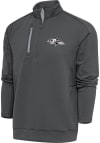 Main image for Antigua Baltimore Ravens Mens Grey Metallic Logo Generation Long Sleeve Qtr Zip Pullover