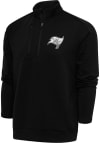 Main image for Antigua Tampa Bay Buccaneers Mens Black Metallic Logo Generation Long Sleeve 1/4 Zip Pullover