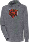 Main image for Antigua Chicago Bears Mens Charcoal Chenille Logo Absolute Long Sleeve Hoodie