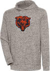 Main image for Antigua Chicago Bears Mens Oatmeal Chenille Logo Absolute Long Sleeve Hoodie