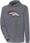 Main image for Antigua Denver Broncos Mens Charcoal Chenille Logo Absolute Long Sleeve Hoodie