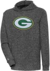 Main image for Antigua Green Bay Packers Mens Black Chenille Logo Absolute Long Sleeve Hoodie