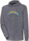 Main image for Antigua Los Angeles Chargers Mens Charcoal Chenille Logo Absolute Long Sleeve Hoodie