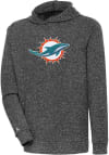 Main image for Antigua Miami Dolphins Mens Black Chenille Logo Absolute Long Sleeve Hoodie