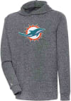 Main image for Antigua Miami Dolphins Mens Charcoal Chenille Logo Absolute Long Sleeve Hoodie