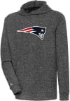 Main image for Antigua New England Patriots Mens Black Chenille Logo Absolute Long Sleeve Hoodie