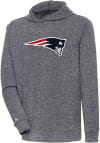 Main image for Antigua New England Patriots Mens Charcoal Chenille Logo Absolute Long Sleeve Hoodie