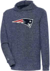 Main image for Antigua New England Patriots Mens Navy Blue Chenille Logo Absolute Long Sleeve Hoodie
