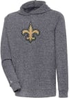 Main image for Antigua New Orleans Saints Mens Charcoal Chenille Logo Absolute Long Sleeve Hoodie