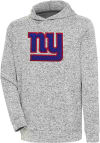 Main image for Antigua New York Giants Mens Grey Chenille Logo Absolute Long Sleeve Hoodie