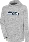 Main image for Antigua Seattle Seahawks Mens Grey Chenille Logo Absolute Long Sleeve Hoodie