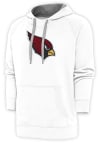 Main image for Antigua Arizona Cardinals Mens White Chenille Logo Victory Long Sleeve Hoodie