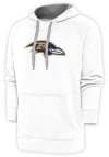 Main image for Antigua Baltimore Ravens Mens White Chenille Logo Victory Long Sleeve Hoodie