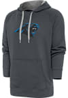 Main image for Antigua Carolina Panthers Mens Charcoal Chenille Logo Victory Long Sleeve Hoodie