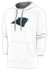 Main image for Antigua Carolina Panthers Mens White Chenille Logo Victory Long Sleeve Hoodie