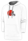 Main image for Antigua Cleveland Browns Mens White Chenille Logo Victory Long Sleeve Hoodie