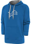 Main image for Antigua Detroit Lions Mens Blue Chenille Logo Victory Long Sleeve Hoodie