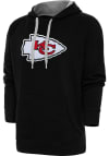 Main image for Antigua Kansas City Chiefs Mens Black Chenille Logo Victory Long Sleeve Hoodie