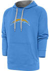 Main image for Antigua Los Angeles Chargers Mens Blue Chenille Logo Victory Long Sleeve Hoodie