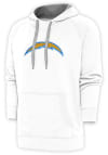 Main image for Antigua Los Angeles Chargers Mens White Chenille Logo Victory Long Sleeve Hoodie