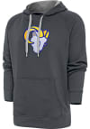 Main image for Antigua Los Angeles Rams Mens Charcoal Chenille Logo Victory Long Sleeve Hoodie