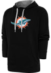Main image for Antigua Miami Dolphins Mens Black Chenille Logo Victory Long Sleeve Hoodie
