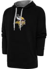 Main image for Antigua Minnesota Vikings Mens Black Chenille Logo Victory Long Sleeve Hoodie