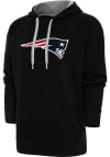 Main image for Antigua New England Patriots Mens Black Chenille Logo Victory Long Sleeve Hoodie
