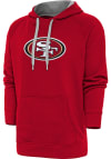 Main image for Antigua San Francisco 49ers Mens Red Chenille Logo Victory Long Sleeve Hoodie