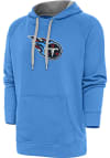 Main image for Antigua Tennessee Titans Mens Blue Chenille Logo Victory Long Sleeve Hoodie