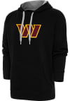 Main image for Antigua Washington Commanders Mens Black Full Front Chenille Victory Long Sleeve Hoodie