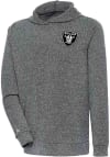 Main image for Antigua Las Vegas Raiders Mens Charcoal Metallic Logo Absolute Long Sleeve Hoodie