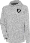 Main image for Antigua Las Vegas Raiders Mens Grey Metallic Logo Absolute Long Sleeve Hoodie