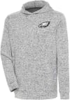 Main image for Antigua Philadelphia Eagles Mens Grey Metallic Logo Absolute Long Sleeve Hoodie