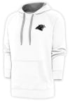 Main image for Antigua Carolina Panthers Mens White Metallic Logo Victory Long Sleeve Hoodie