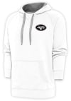 Main image for Antigua New York Jets Mens White Metallic Logo Victory Long Sleeve Hoodie