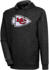 Main image for Antigua Kansas City Chiefs Mens Black Chenille Logo Action Long Sleeve Hoodie