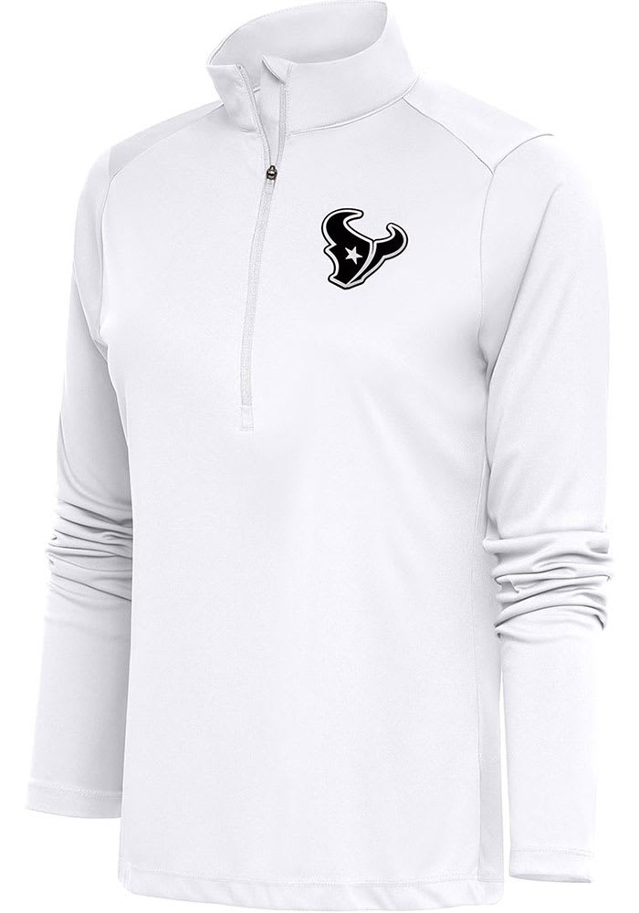 Houston Texans Antigua Womens White Metallic Logo Tribute Long