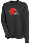 Main image for Antigua Cleveland Browns Womens Black Chenille Logo Action Crew Sweatshirt