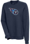 Main image for Antigua Tennessee Titans Womens Navy Blue Chenille Logo Action Crew Sweatshirt