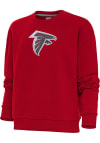 Main image for Antigua Atlanta Falcons Womens Red Chenille Logo Victory Crew Sweatshirt