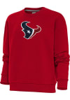 Main image for Antigua Houston Texans Womens Red Chenille Logo Victory Crew Sweatshirt