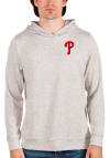 Main image for Antigua Philadelphia Phillies Mens Oatmeal Absolute Long Sleeve Hoodie