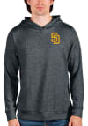 Main image for Antigua San Diego Padres Mens Charcoal Absolute Long Sleeve Hoodie