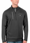 Main image for Antigua Las Vegas Raiders Mens Grey Generation Long Sleeve 1/4 Zip Pullover