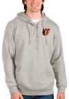 Main image for Antigua Baltimore Orioles Mens Grey Action Long Sleeve 1/4 Zip Pullover