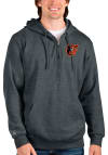 Main image for Antigua Baltimore Orioles Mens Charcoal Action Long Sleeve 1/4 Zip Pullover